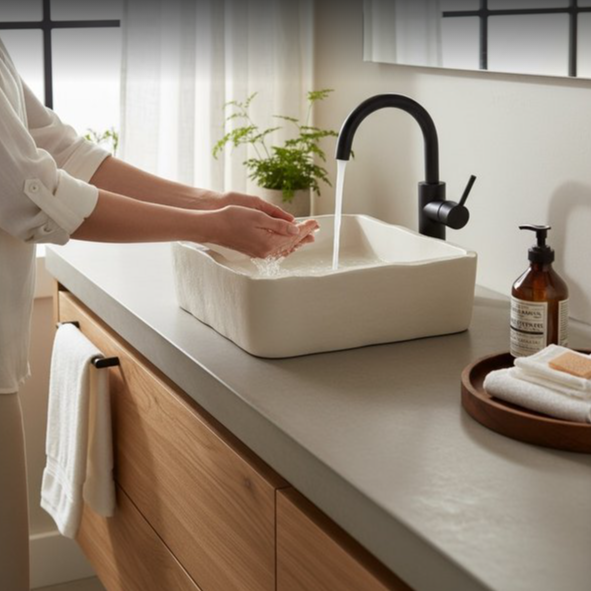 Vasque evier forme irregulier de salle de bain Amou-Daria