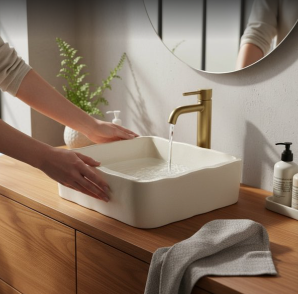 Vasque evier forme irregulier de salle de bain Amou-Daria