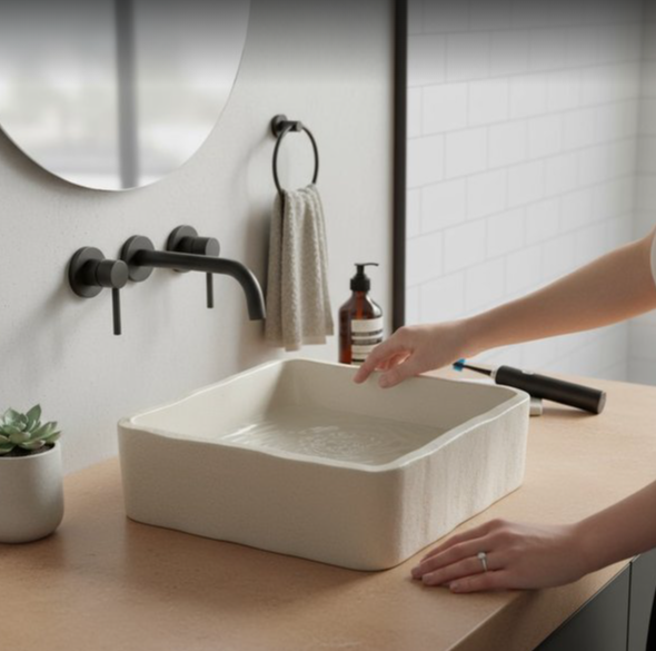 Vasque evier forme irregulier de salle de bain Amou-Daria