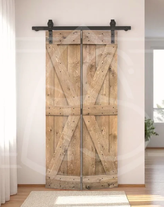 Lot Porte Suspendue et porte pliante sur mesure   (Hirondelle)