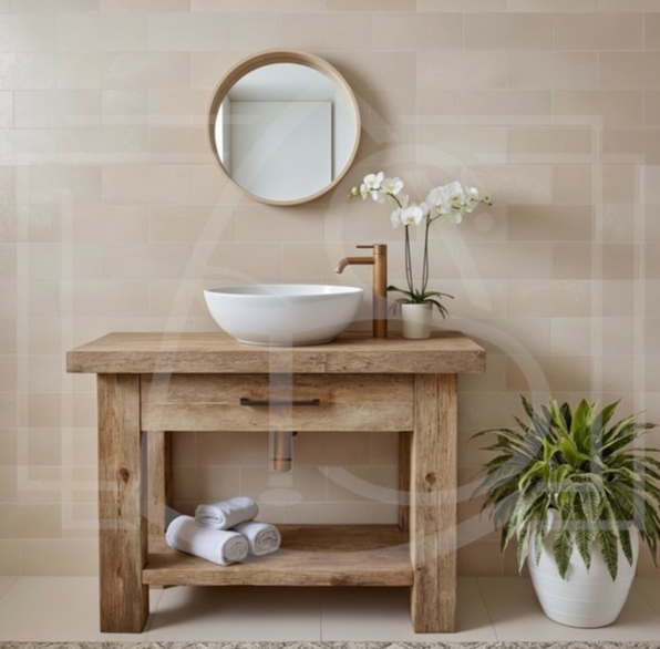 Meubles  Bouregreg (120x50x80) + miroir (120x50)