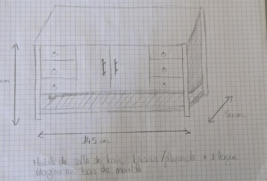 ✨ Meuble De salle de bain en bois massif