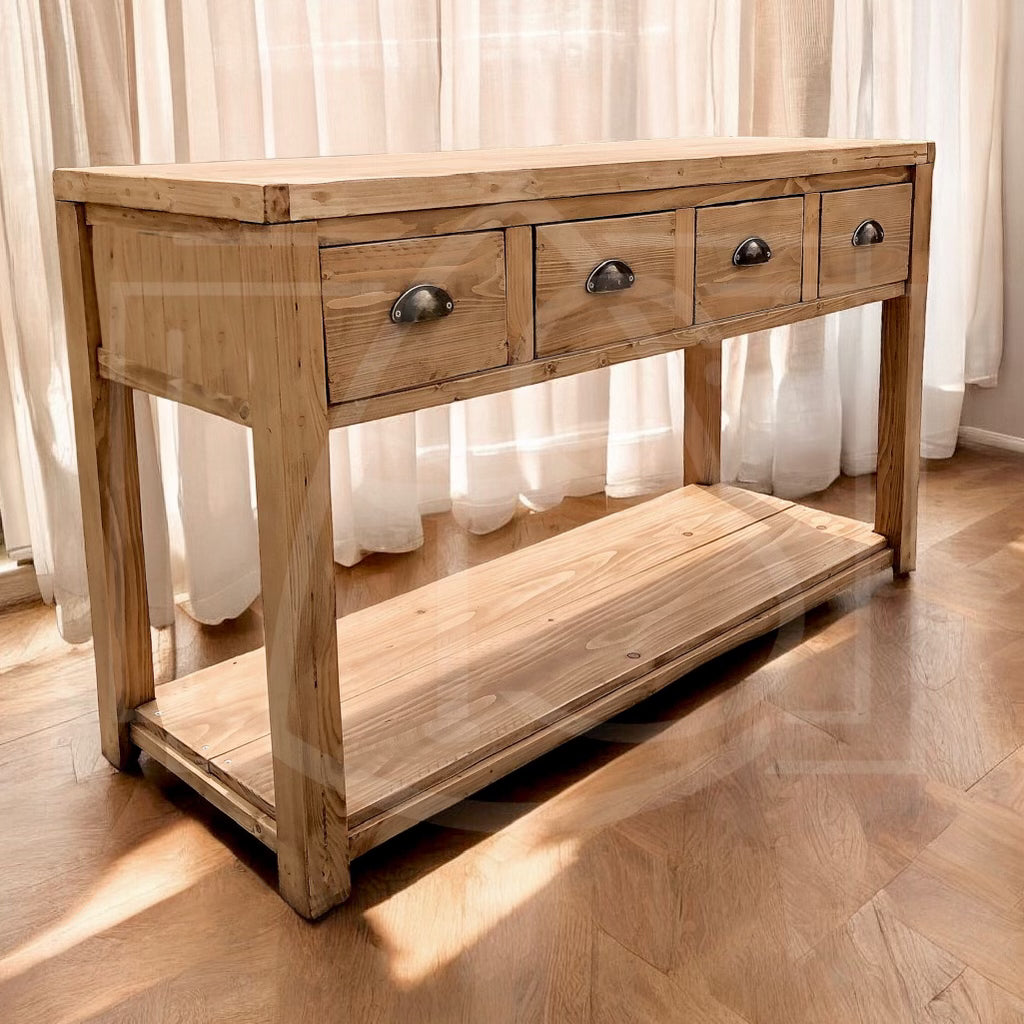 meuble console en bois avec tiroir