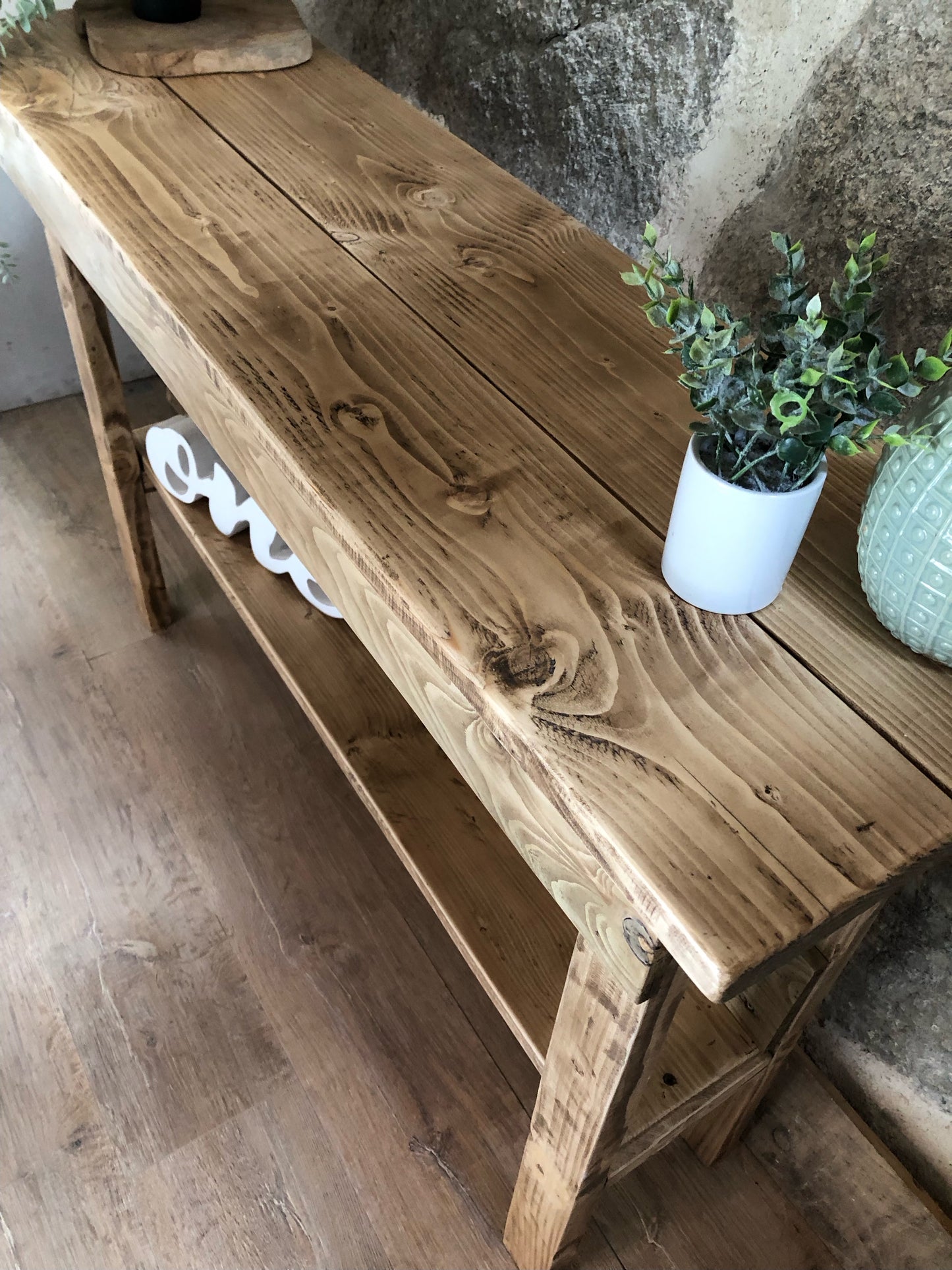 meuble console en  bois pour entrée