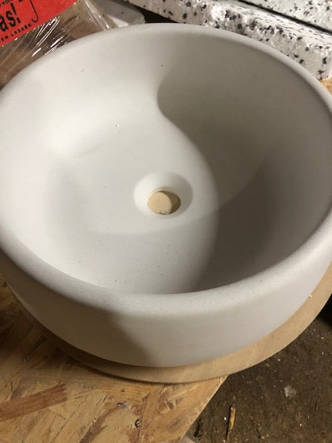 Lot de 2 x Vasques a poser de salle de bain (blanc créme)