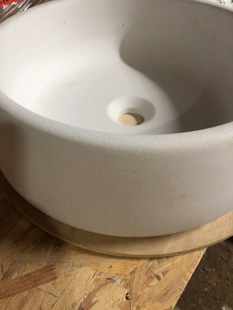 Lot de 2 x Vasques a poser de salle de bain (blanc créme)
