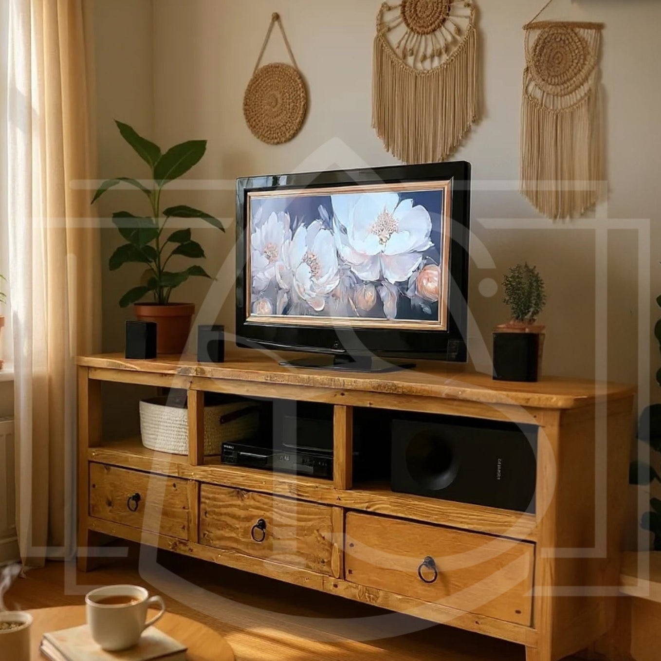 ✨ Meuble TV Denali – bois massif, artisanal & unique