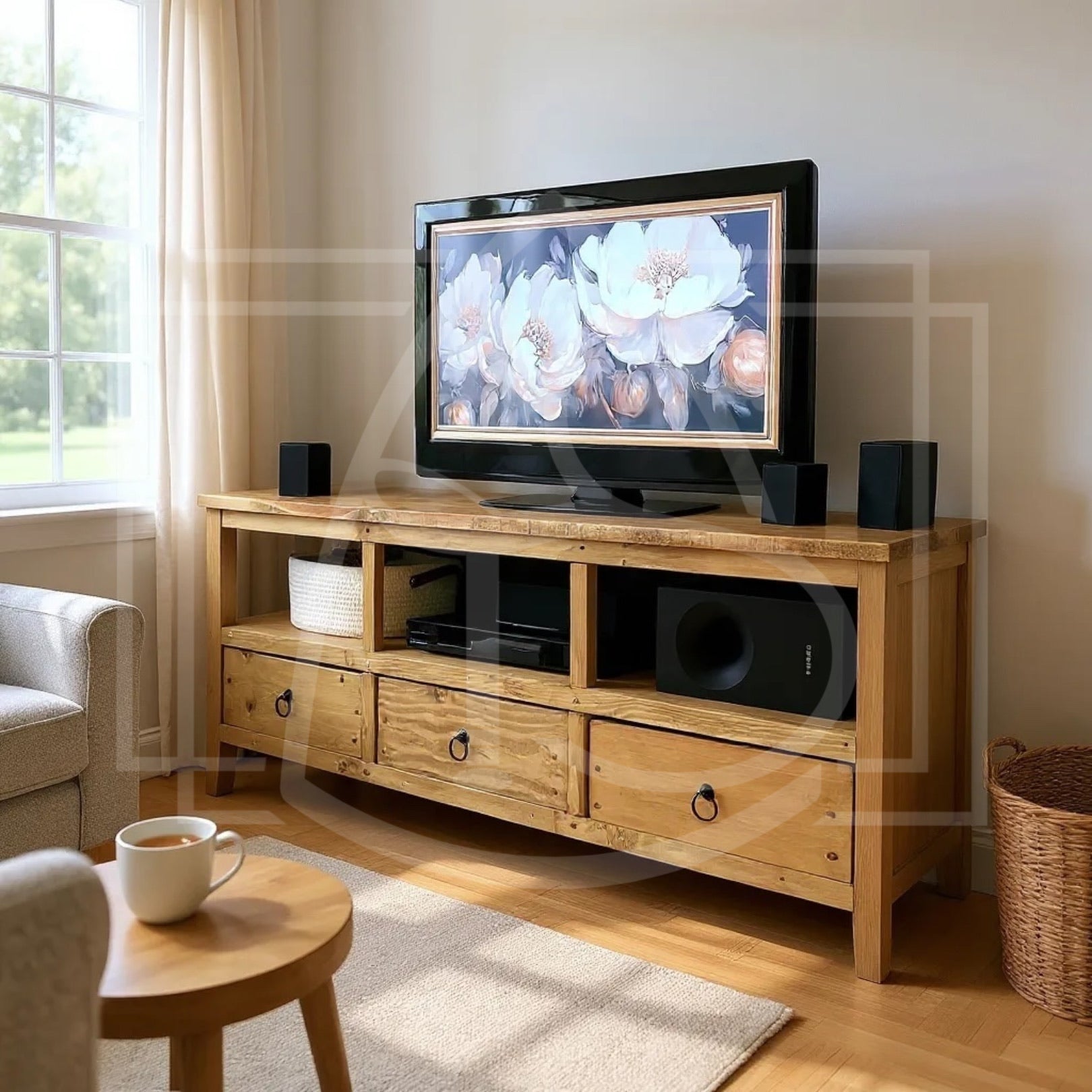 ✨ Meuble TV Denali – bois massif, artisanal & unique