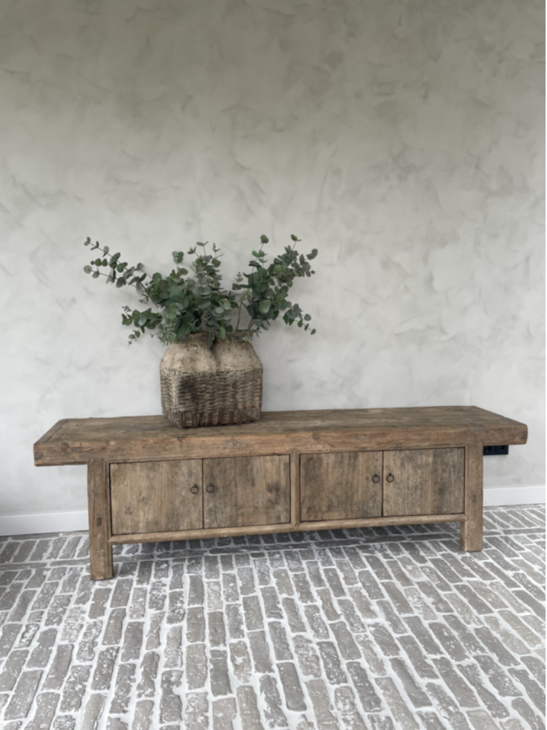 Meuble TV bois ancien – Épicéa massif Brocéliande 🌿✨ - TimberSteel Atelier