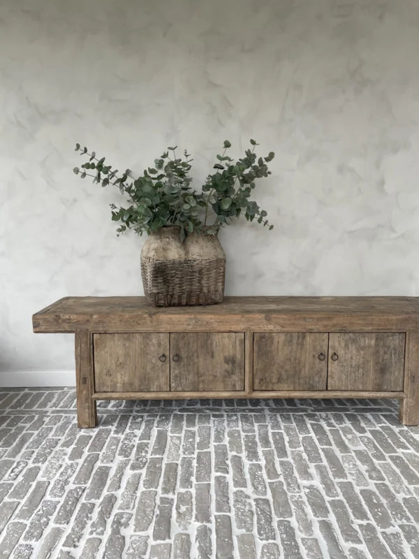 Meuble TV bois ancien – Épicéa massif Brocéliande 🌿✨ - TimberSteel Atelier