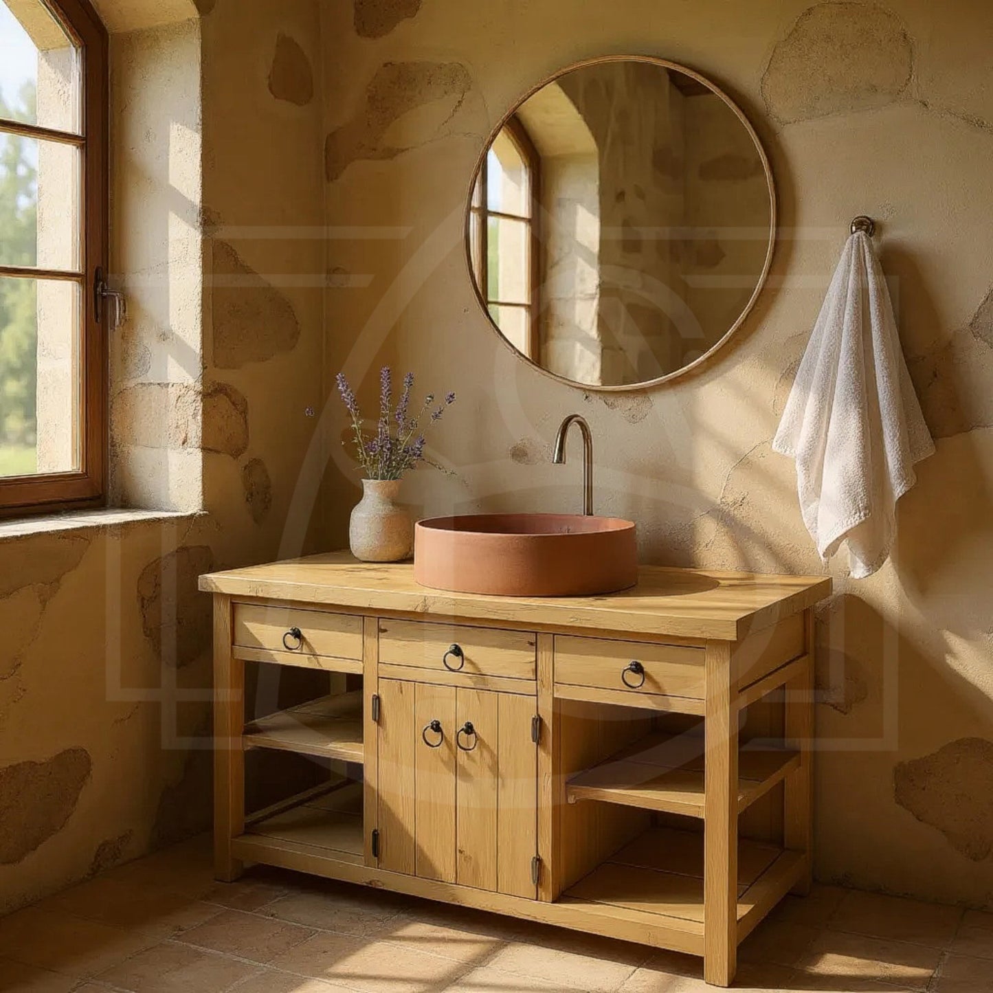 Meuble sous vasque salle de Bain Tongass - TimberSteel Atelier