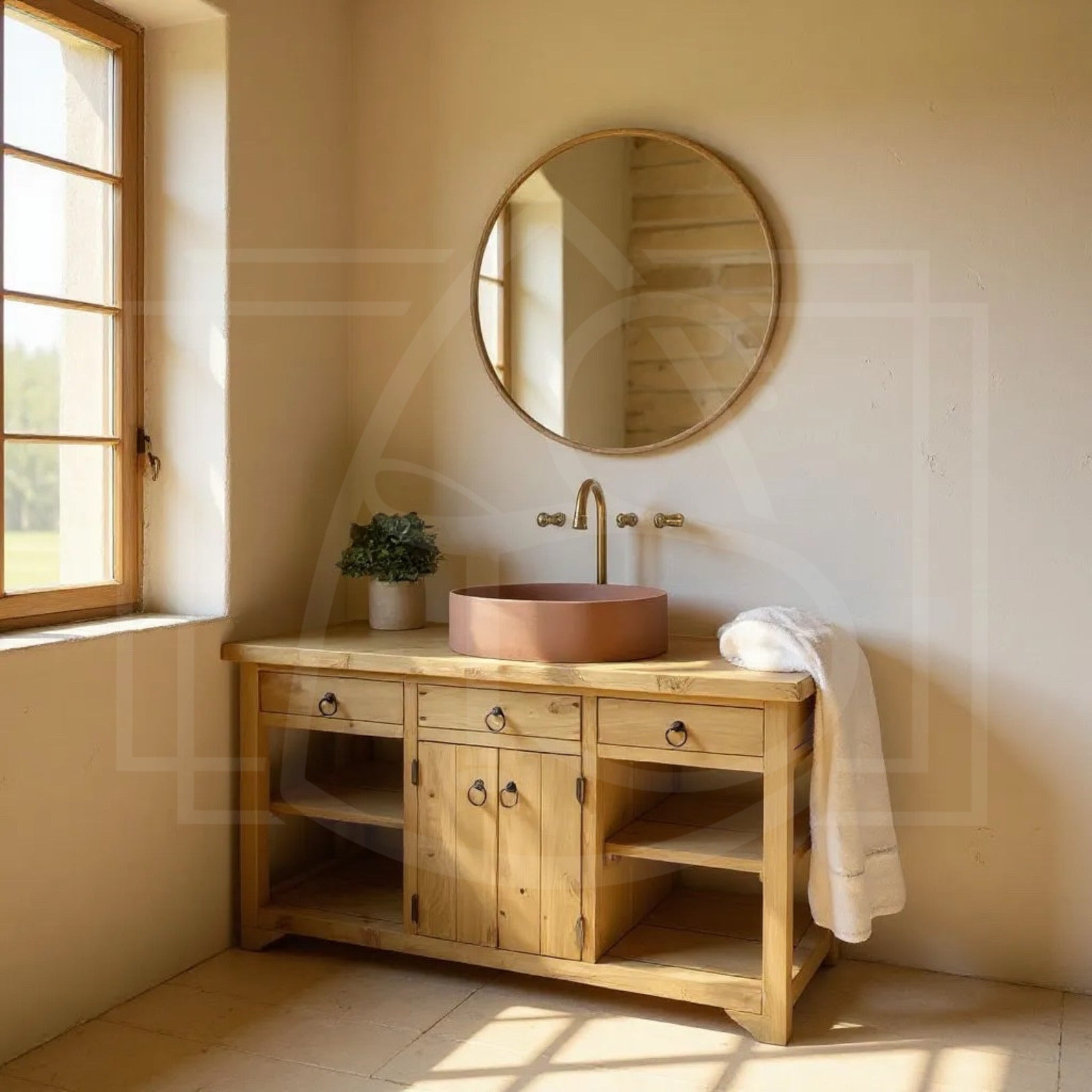 Meuble sous vasque salle de Bain Tongass - TimberSteel Atelier