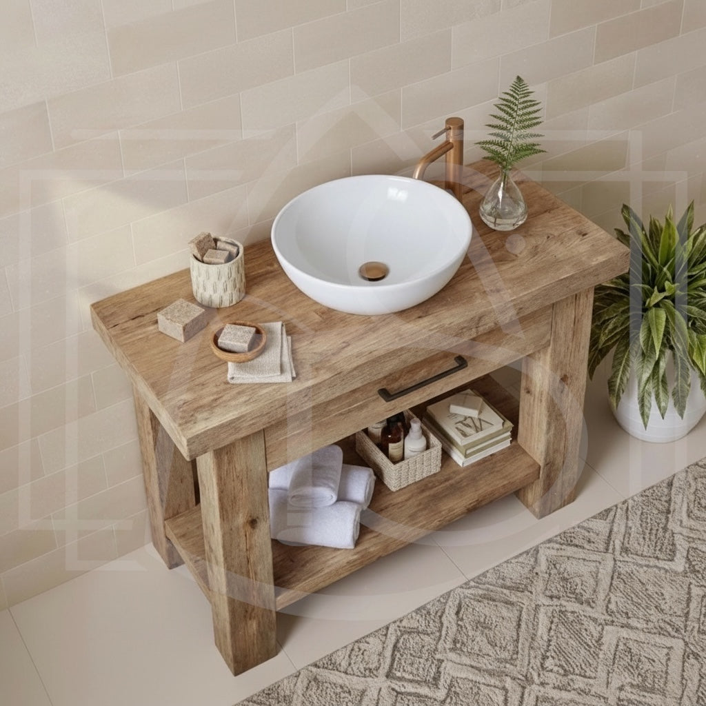 Meuble sous vasque de salle de bain style etabli 3