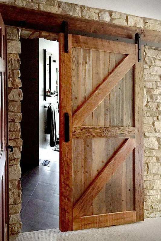 Lot de 1 x Meuble de Salle de Bain et 1 x Porte Coulissante - TimberSteel Atelier