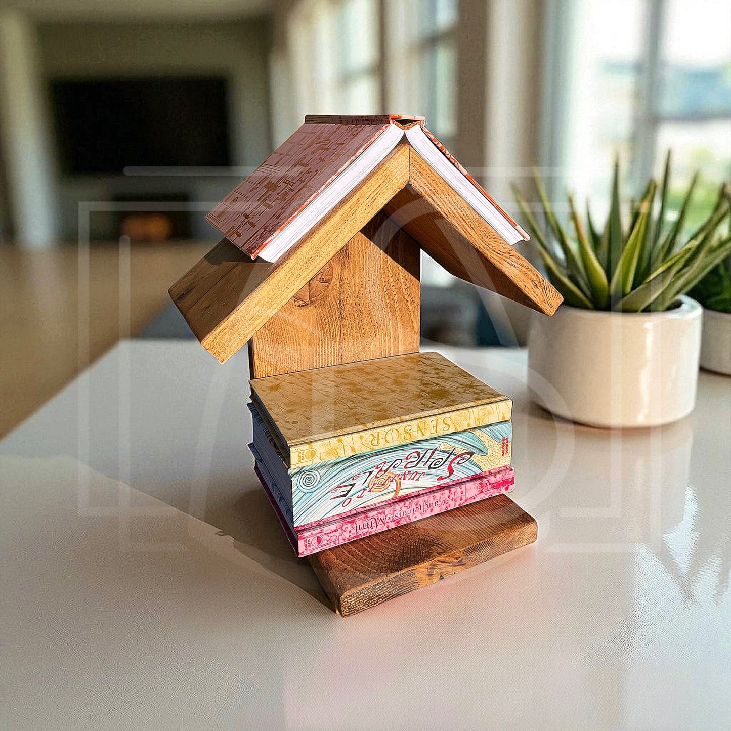 Support à livre – La Cabane - en bois massif - TimberSteel Atelier