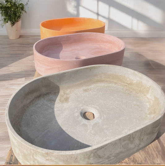 Vasque de lavabo salle de bain gris
