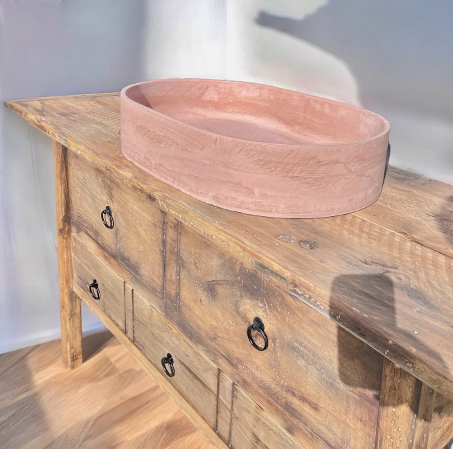 Vasque Lavabo en Béton Décarboné Hortensia - TimberSteel Atelier
