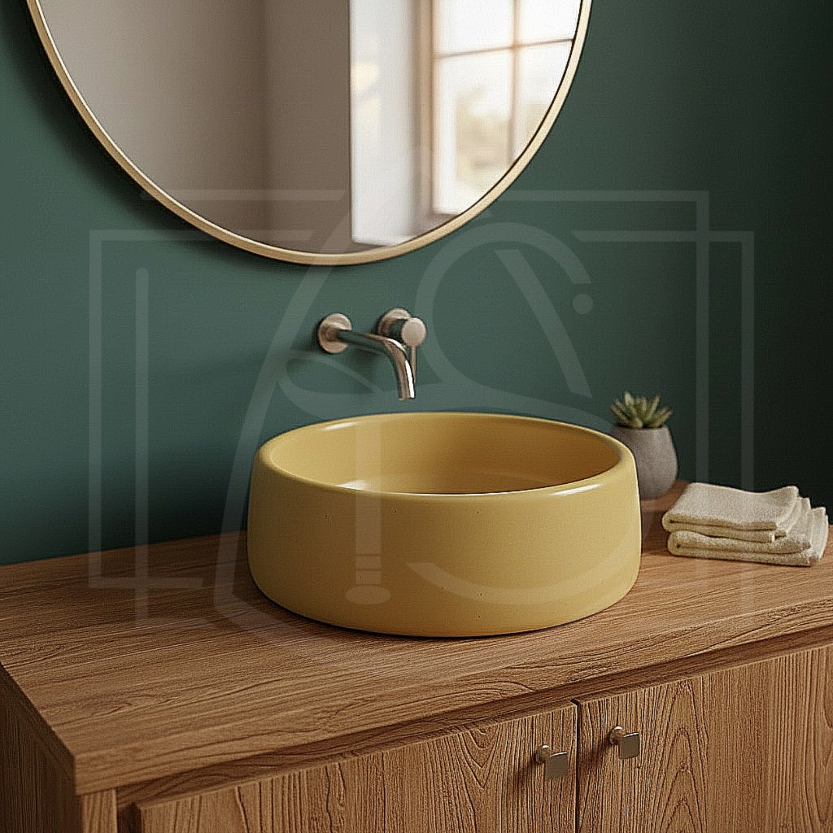 Vasque a poser de salle de bain Jaune 