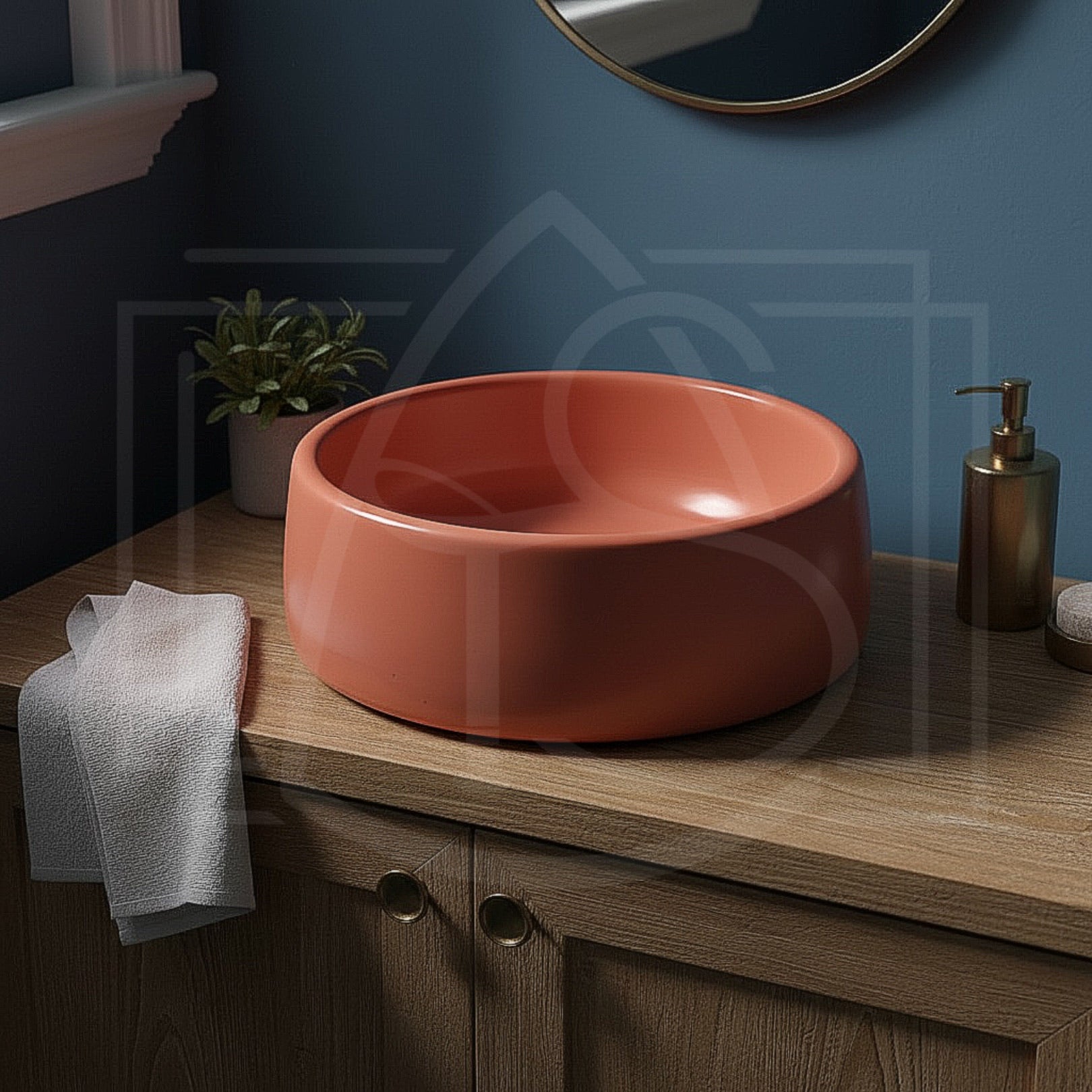 Vasque ronde à poser en béton décarboné - Brazos – 