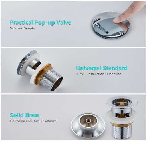 bonde pour evier de salle de bain