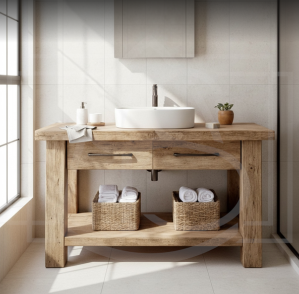 meuble salle de bain pour vasque timbersteel-atelier