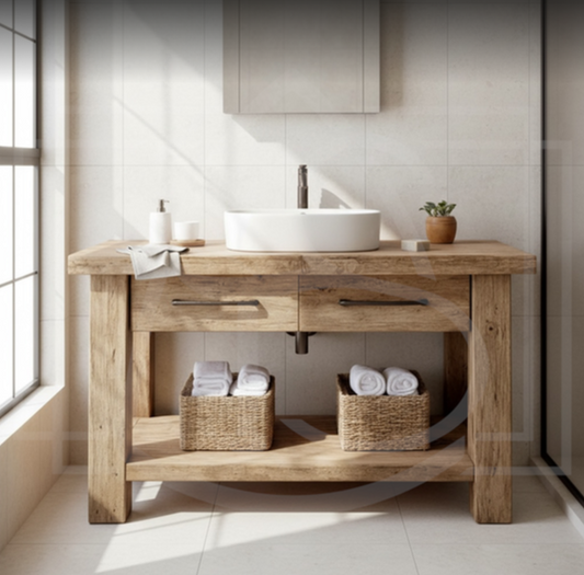 meuble salle de bain pour vasque timbersteel-atelier