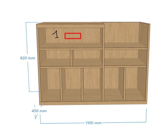 Meuble Vinyle sur mesure 1100