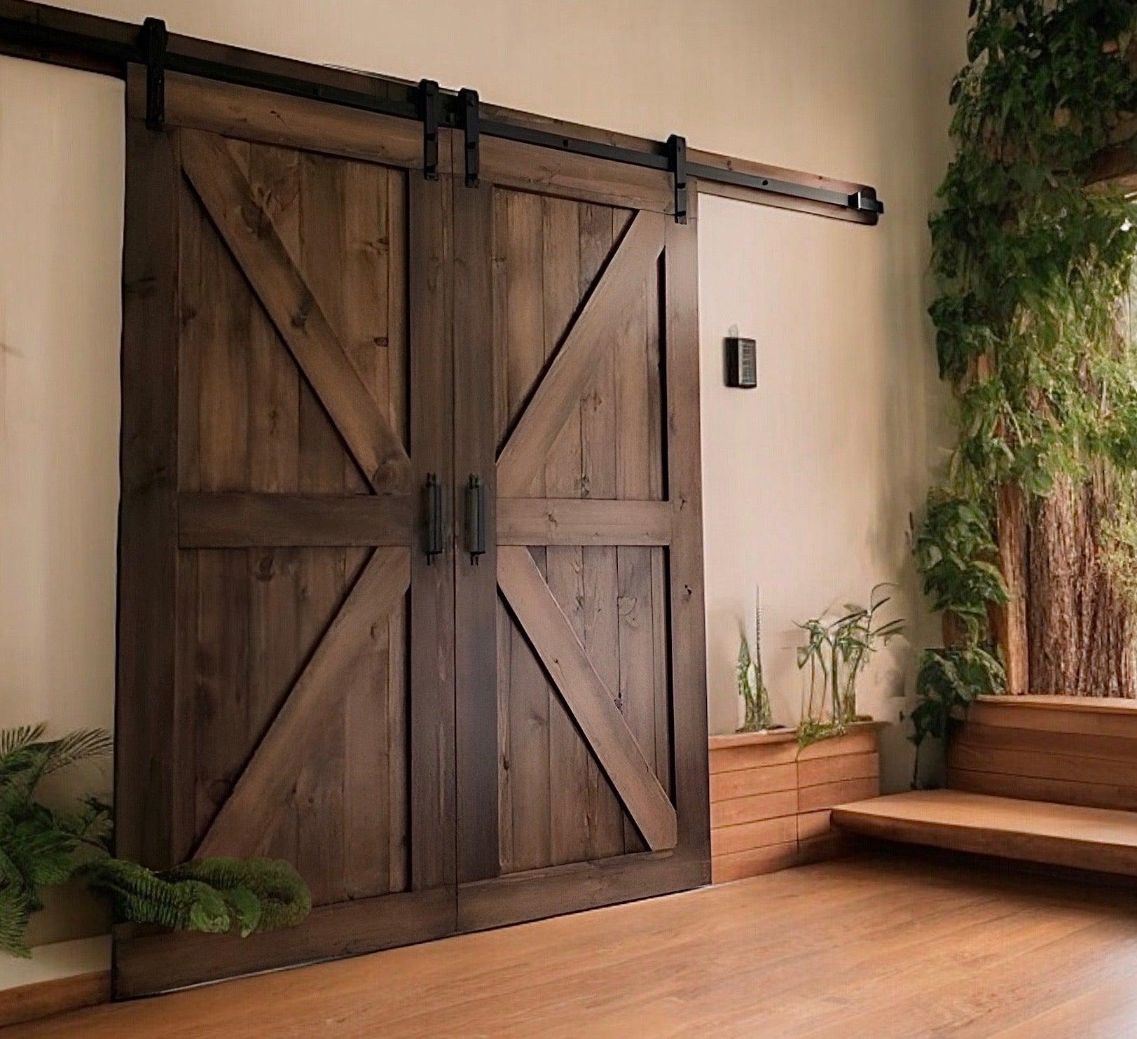 Porte coulissante sur mesure Double (Corneille) - TimberSteel Atelier