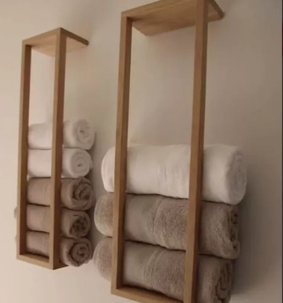 porte serviette en bois massif