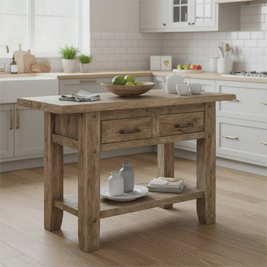 ilot de cuisine en bois massif