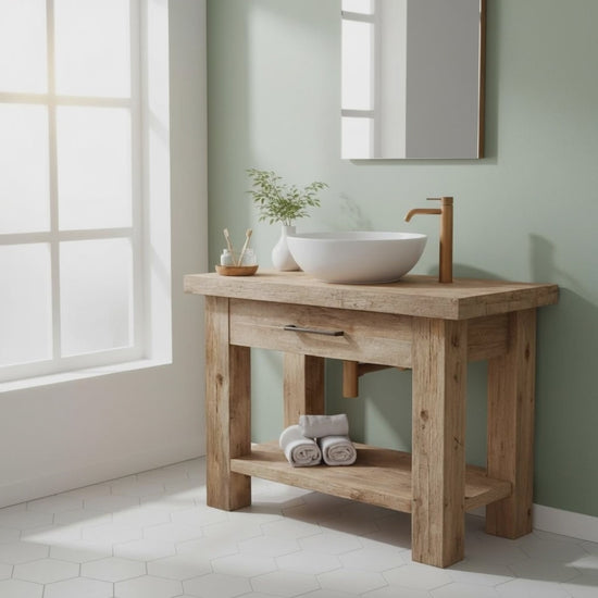 meuble salle de bain pour vasque timbersteel-atelier