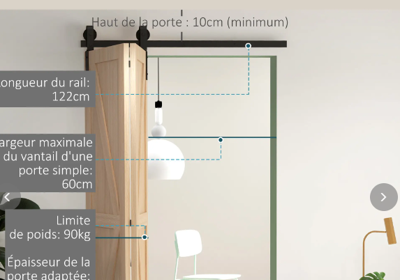 Porte coulissante pliante Syratu - TimberSteel Atelier