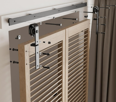 Lot de 6 ventaux Portes coulissantes pliantes - TimberSteel Atelier