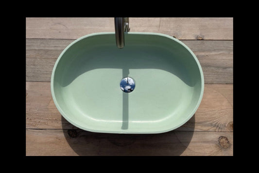 vasque evier en beton  poser