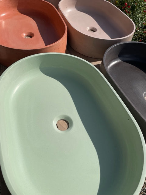 double vasque evier en beton  poser salle de bain