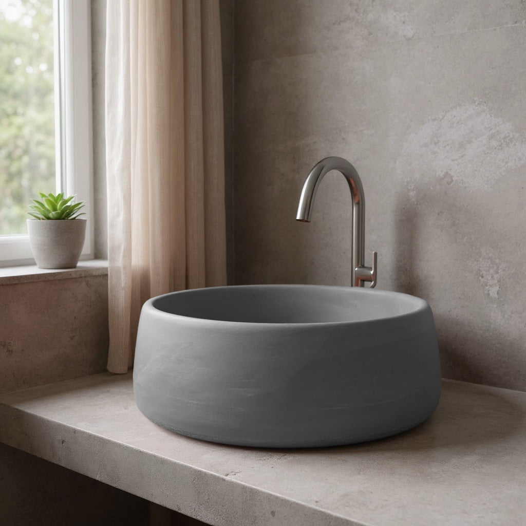 vasque de salle de bain gris moyen