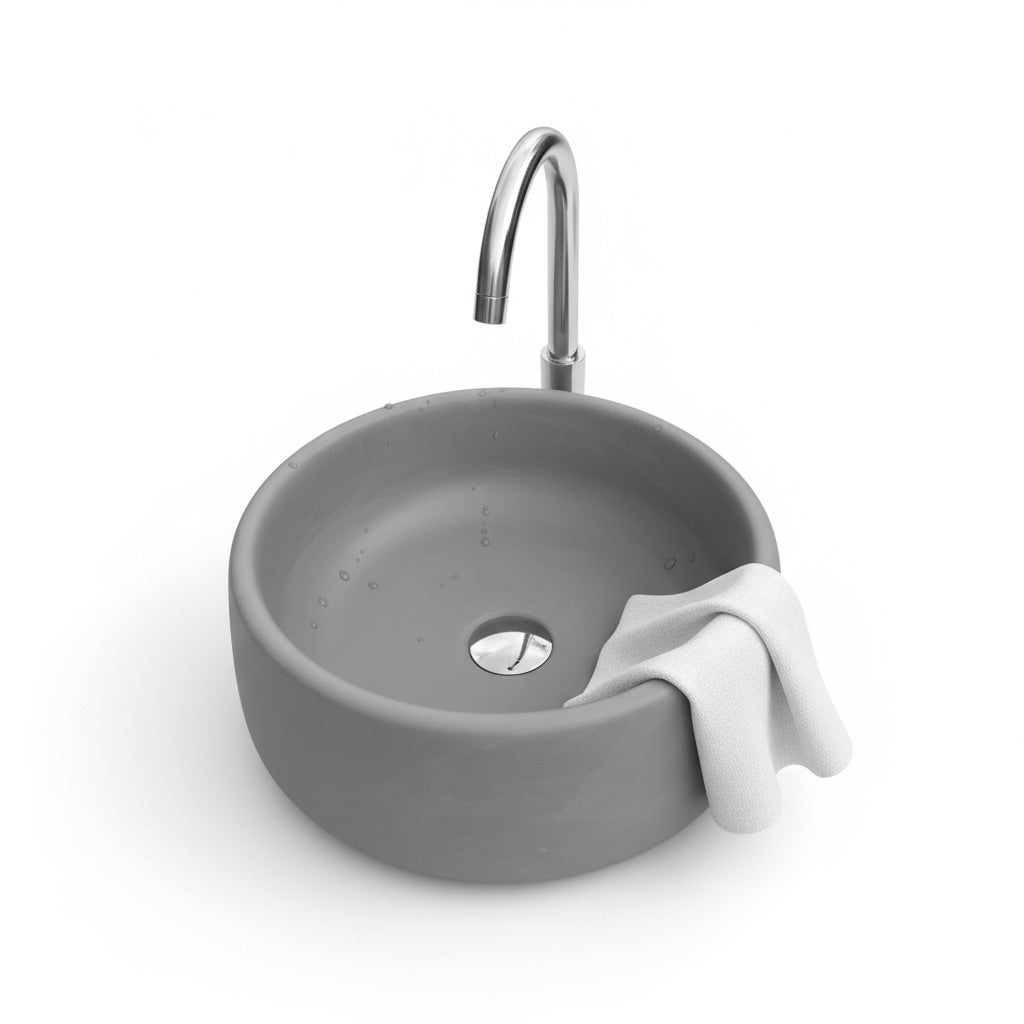 vasque de salle de bain gris moyen