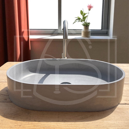 vasque en beton gris